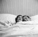 Nigel Henderson, ‘Photograph of Jack Parnell with an unidentified woman in a bed’ [c.1949–c.1956]