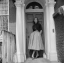 Nigel Henderson, ‘Photograph showing June Marafini in a doorway’ [c.1949–c.1956]