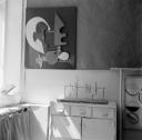 Nigel Henderson, ‘Photograph showing interior of a room with works, possibly by Victor Pasmore and includes William Turnull’s work ‘Mobile Stabile’’ [June 1951]