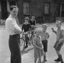 Nigel Henderson, ‘Photograph of unidentified man and children in the street’ [c.1949–c.1956]