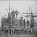 Nigel Henderson, ‘Photograph showing workmen on a construction site’ [c.1949–c.1956]