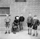 Nigel Henderson, ‘Photograph showing a group of children with a stuffed figure’ [c.1949–c.1956]