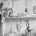 Nigel Henderson, ‘Photograph showing various busts and statuettes’ [c.1949–c.1956]