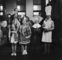 Nigel Henderson, ‘Photograph showing four unidentified children in fancy dress’ [c.1949–c.1956]