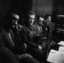 Nigel Henderson, ‘Photograph showing jazz musicians at a rehearsal including Derek Humble, Pete King and Ken Wray’ [c.1949–c.1956]