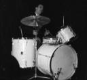 Nigel Henderson, ‘Photograph showing unidentified jazz musician, performing on drums’ [c.1949–c.1956]