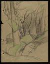 Felicia Browne, ‘Sketch of woodland’ 19 May 1929