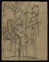 Felicia Browne, ‘Sketch of houses with a tree with bare branches in the foreground ’ [c.May 1929]