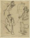 Felicia Browne, ‘Sketch of several men in traditional Russian clothing ’ [c.1932]