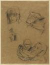 Felicia Browne, ‘Sketch of several figures in Eastern European clothing, including a woman holding a child’ [c.1932]