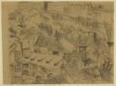 Felicia Browne, ‘Sketch of rooftops and a hill in Prague’ [c.1935]