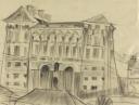 Felicia Browne, ‘Sketch of a large building in Prague’ [c.1935]