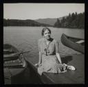 Unknown Photographer, ‘Photograph of Fanny Kallir in front of lake and next to boats’ [1930s]