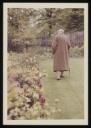 Marie-Louise Von Motesiczky, ‘Photograph of Henriette von Motesiczky walking through a garden’ [c.1970s]
