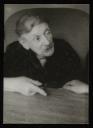 Marie-Louise Von Motesiczky, ‘Photograph of Henriette von Motesiczky sitting down at a table’ [c.1970s]