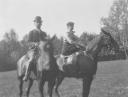 Unknown Photographer, ‘Negative of Henriette and Edmund von Motesiczky riding horses’ [c.1900s]