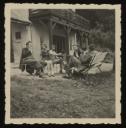 Unknown Photographer, ‘Photograph of Karl, Marie-Louise von Motesiczky and a group of four friends sitting outside a house’ [c.1930s]
