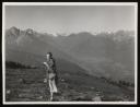 Unknown Photographer, ‘Photograph of Marie-Louise von Motesiczky standing in a rocky field with mountains in the background’ [c.1930s]
