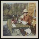 Marie-Louise Von Motesiczky, ‘Photograph of Sophie Brentano having a meal on a terrace’ November 1969