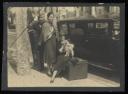Unknown Photographer, ‘Photograph of Käthe von Porada with an unidentified man and woman and a dog next to a car’ [1920s]