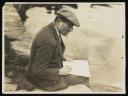 Unknown Photographer, ‘Photograph of Siegfried Sebba seated at the edge of a pond sketching ’ [c.1920s–1930s]