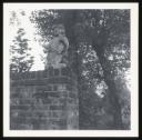Marie-Louise Von Motesiczky, ‘Photograph of a stone sculpture on a wall in Chesterford Gardens Hampstead’ [c.1960]–1996