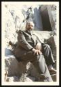 Marie-Louise Von Motesiczky, ‘Photograph of Godfrey Samuel siting on rocks either in Morocco or Tunisia’ April 1973