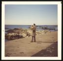 Marie-Louise Von Motesiczky, ‘Photograph of Godfrey Samuel standing by the sea in Scotland’ October 1974  