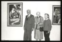Marie-Louise Von Motesiczky, ‘Photograph of Marie-Louise von Motesiczky and an unidenitfied man and woman, standing in front of one of her artworks and an artwork by Max Beckmann, at Städelsches Kunstinstitut ’ September 1990