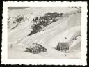 Unknown Photographer, ‘Photograph of two snow covered chalets on a mountain side in Switzerland’ [1920s–1930s]