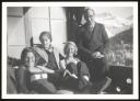 Unknown Photographer, ‘Photograph of Marie-Louise Motesiczky sitting outside on a balcony, with her uncle Ernst von Lieben and two other young women in Switzerland’ [1920s–1930s]