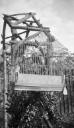 Paul Nash, ‘Black and white negative, caged budgerigars, Eldon Road Garden’ [c.1936–7]