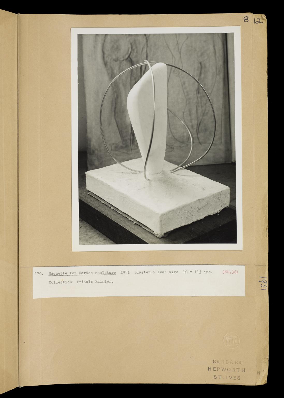 Volume Of Sculpture Records Dame Barbara Hepworth 1951 Tate Archive Tate
