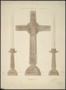 Alan L. Durst, ‘Design for altar cross and candlesticks, St Peter’s Church, Petersfield, Hampshire’ 1 April 1953