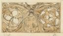 Alan L. Durst, ‘Design for heraldic panel, Sir Francis Oppenheimer, The Gravel Pit, Toy’s Hill, Kent’ [1929]