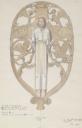 Alan L. Durst, ‘Design for wooden figure ‘Majestas Christi’, Great St Mary’s University Church, Cambridge’ October 1958