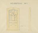 Alan L. Durst, ‘Design for headstone of Henry Donne (1862-1936), titled ‘Headstone No 1’’ [1930s]