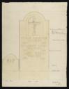 Alan L. Durst, ‘Design for head and foot stone for the Walters family, Church of the Transfiguration Catholic Church, Kensal Rise’ 16 October 1947