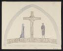 Alan L. Durst, ‘Design for rood depicting Calvary Group; Mary, John and Christ on the cross’ February 1950