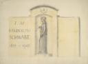 Alan L. Durst, ‘Design for memorial to Randolph Schwabe, Hampstead Parish Church’ [1950–2]