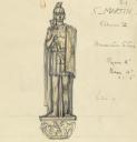 Alan L. Durst, ‘Design for statue of St Martin, St Martin’s Church, Middlesborough’ [1951]