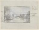 Algernon Newton, ‘Squared sketch for ‘Regent’s Canal, Paddington’’ [c.1930]