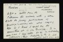 Duncan Grant, recipient: Vanessa Bell, ‘Postcard from D.G. [Duncan Grant] to Vanessa Bell’ [4 July 1916]