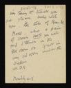 Duncan Grant, recipient: Vanessa Bell, ‘Postcard from D.G. [Duncan Grant] to Vanessa Bell’ [31 March 1919]