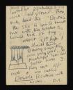 Duncan Grant, recipient: Vanessa Bell, ‘Postcard from D.G. [Duncan Grant] to Vanessa Bell’ [April 1919]