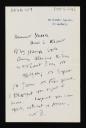 Duncan Grant, recipient: Vanessa Bell, ‘Letter from B. [Duncan Grant] to Vanessa Bell [London]’ [c.1921]