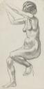 David Jones, ‘Sketch of a female seated nude’ 1919–21