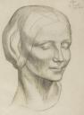 David Jones, ‘Drawing of a women’s head with closed eyes’ 1920