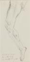 David Jones, ‘Study for ‘Lancelot’ and a drawing of man’s left leg’ 1938