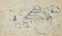 David Jones, ‘Study of desert scene with pyramids and horses’ 1943
